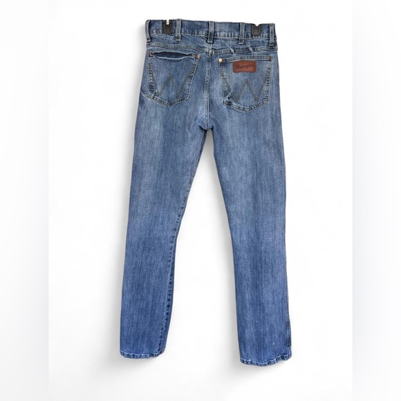 Wrangler Retro Jeans Mens 30x34-measured Blue Denim Slim Bootcut Cowboy Western - Picture 1 of 14